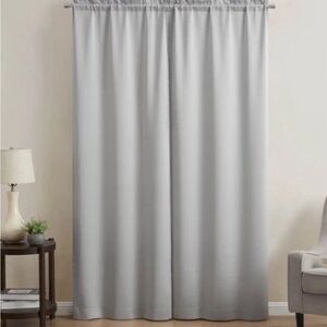 Mainstays Light Gray Curtain Panel - Solid Room Darkening Drapery